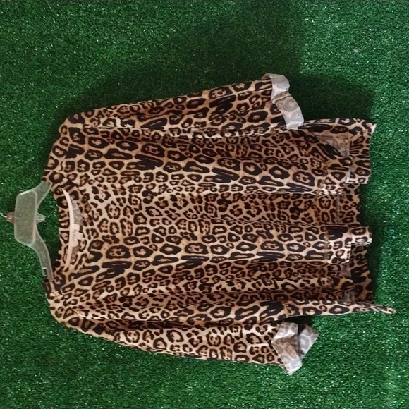 Not For Sell Umgee Brown Tan Bell Sleeve Blouse - Picture 3 of 3